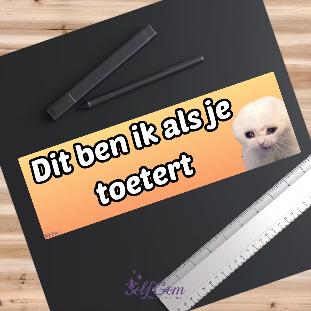 Magneet Auto Bumpersticker - Dit ben ik als je toetert