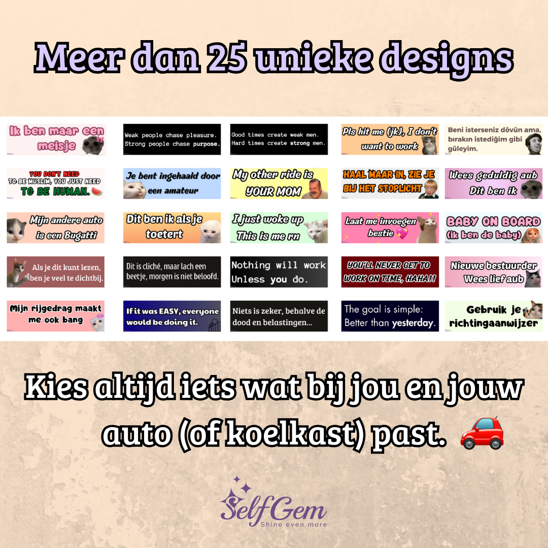 Magneet Auto Bumpersticker - Als je dit kunt lezen, ben je veel te dichtbij.