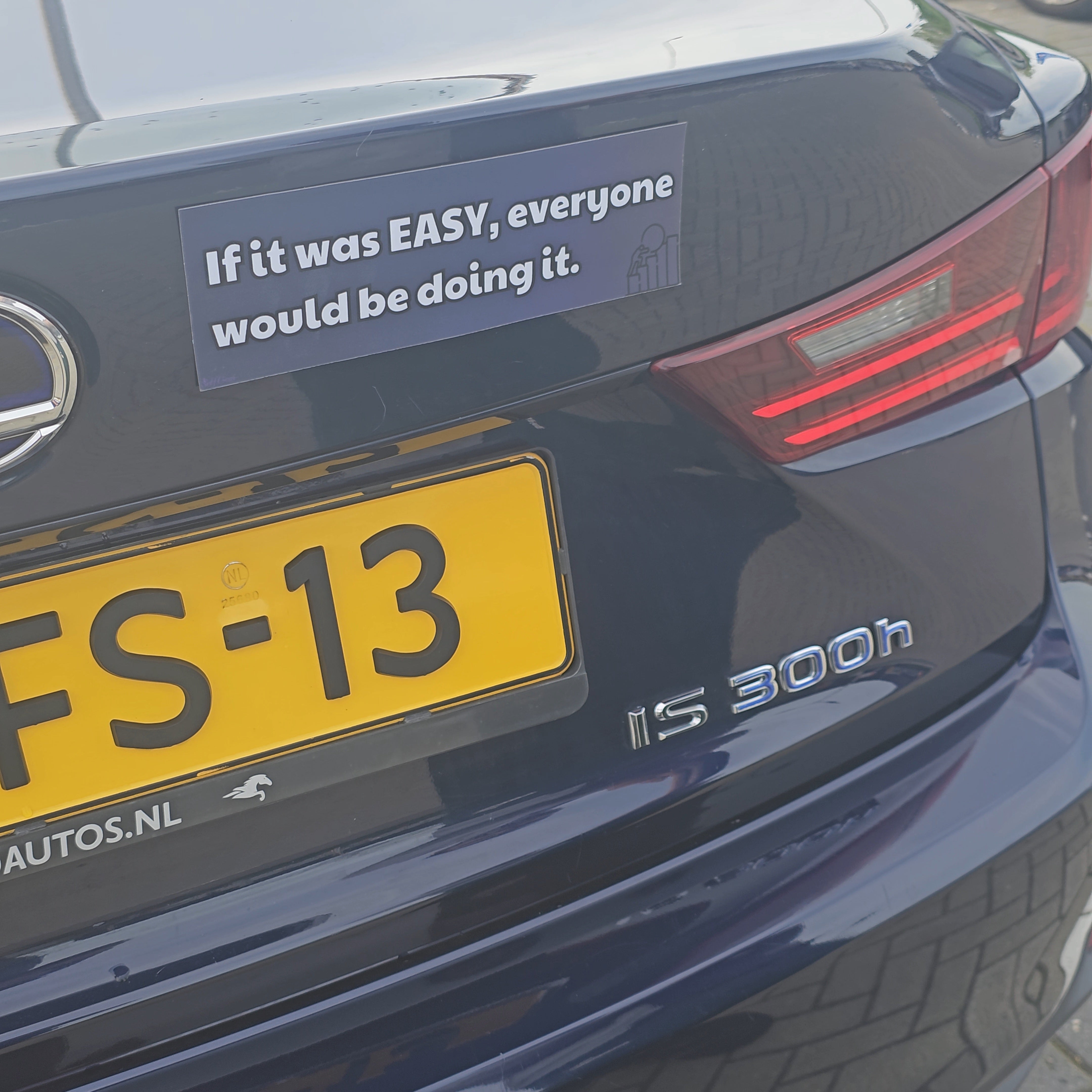 Magneet Auto Bumpersticker - If it was easy everyone would be doing it