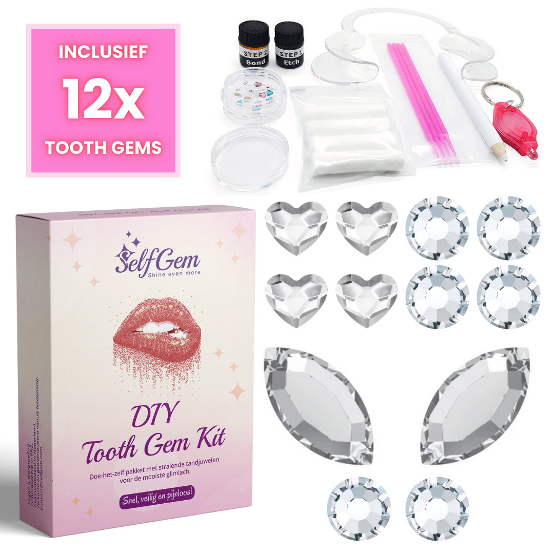 SelfGem™ DIY Tooth Gem Kit | Mixed Set (12 stuks)