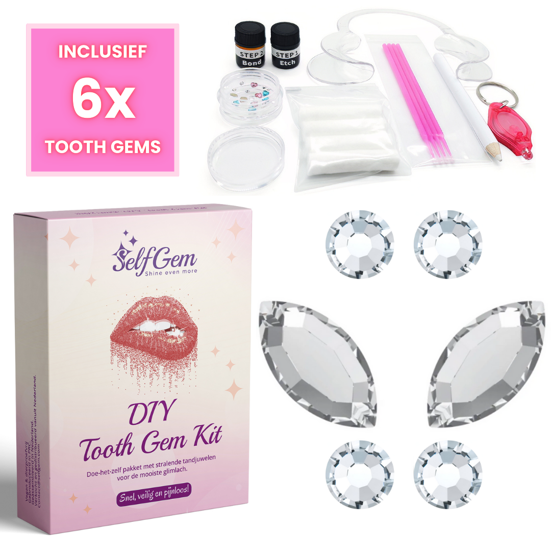 SelfGem™ DIY Tooth Gem Kit | Butterfly Set (6 stuks)