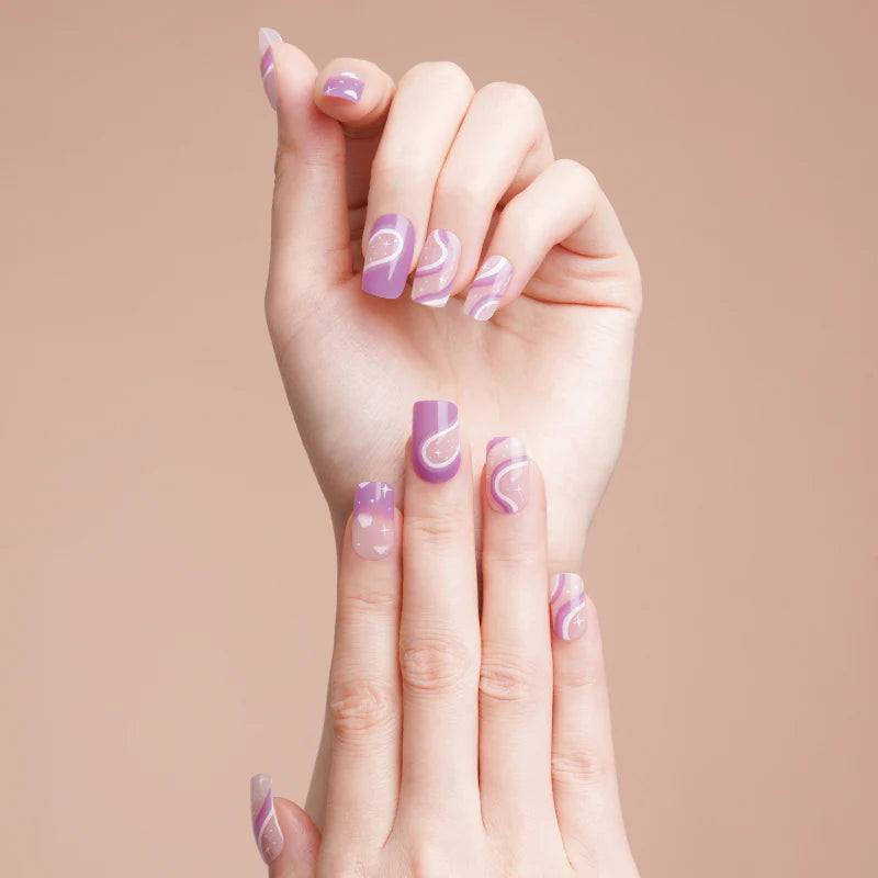 Purple Sky- Semi-cured Gel Nail Stickers