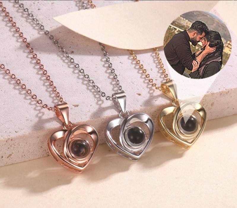 Custom Photo Projection Viking Heart Necklace – Hidden Forever