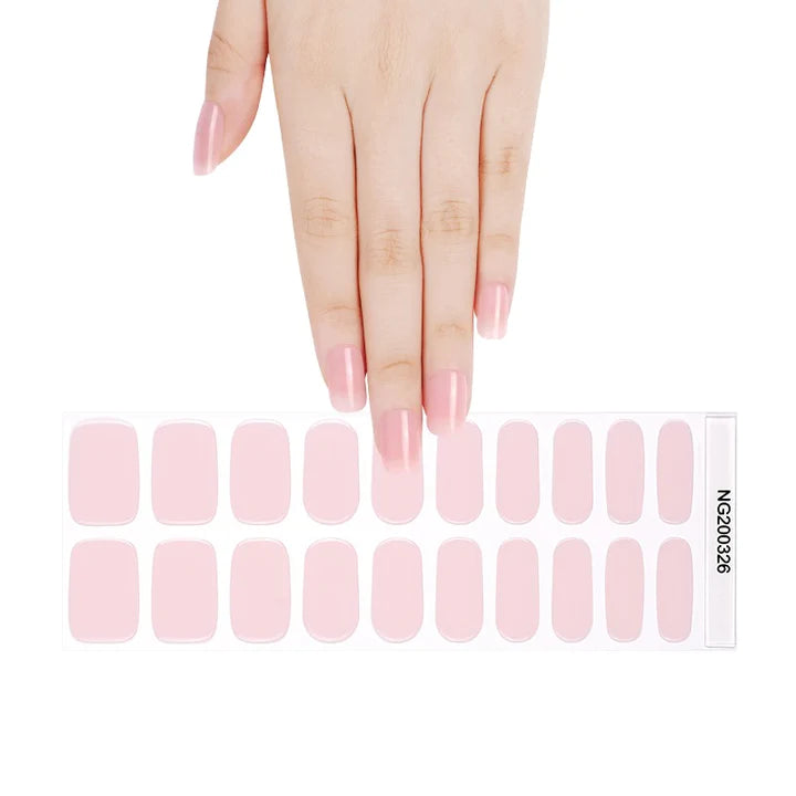 Simple Pink - Semi-cured Gel Nagelstickers