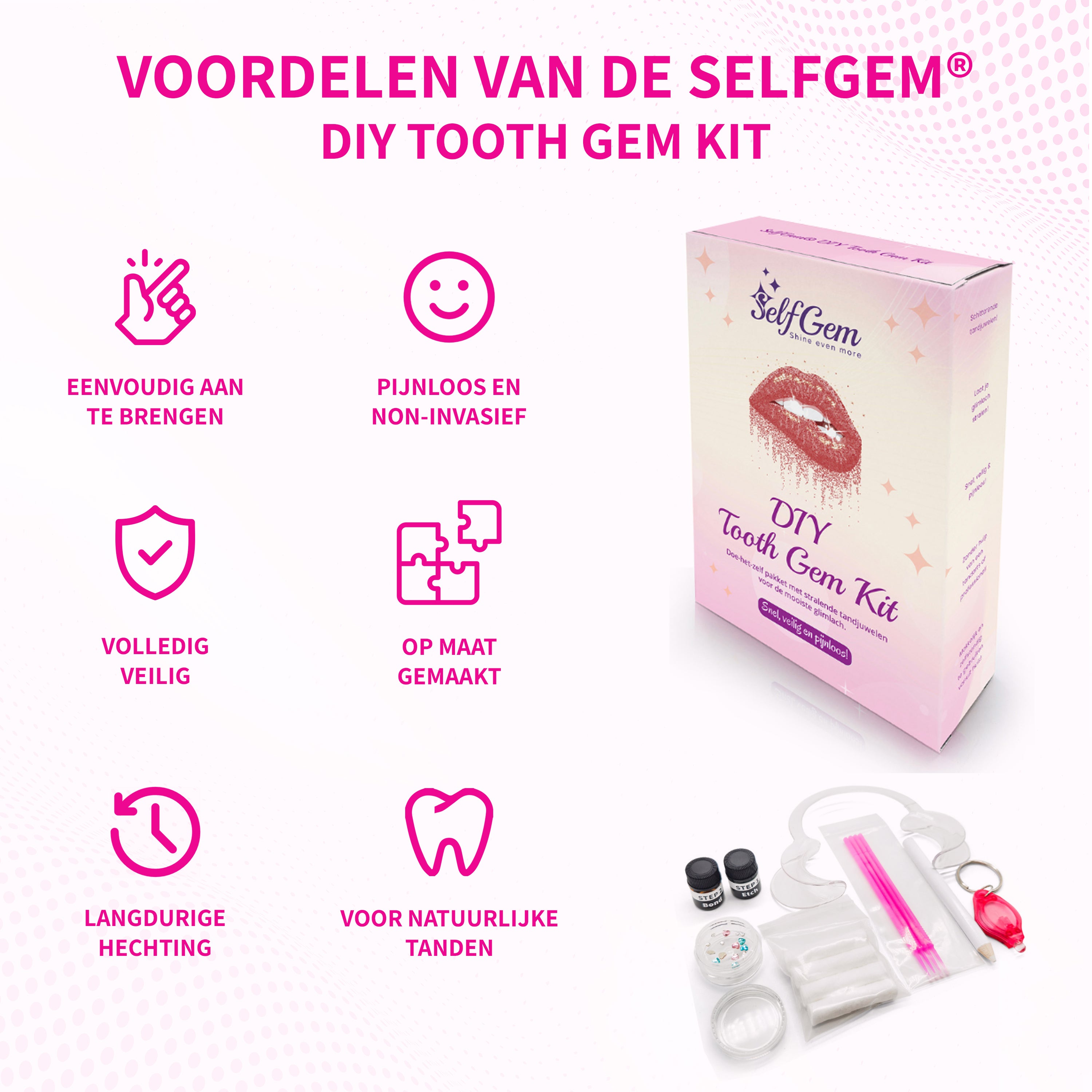 SelfGem™ DIY Tooth Gem Kit | Mixed Set (20 stuks)